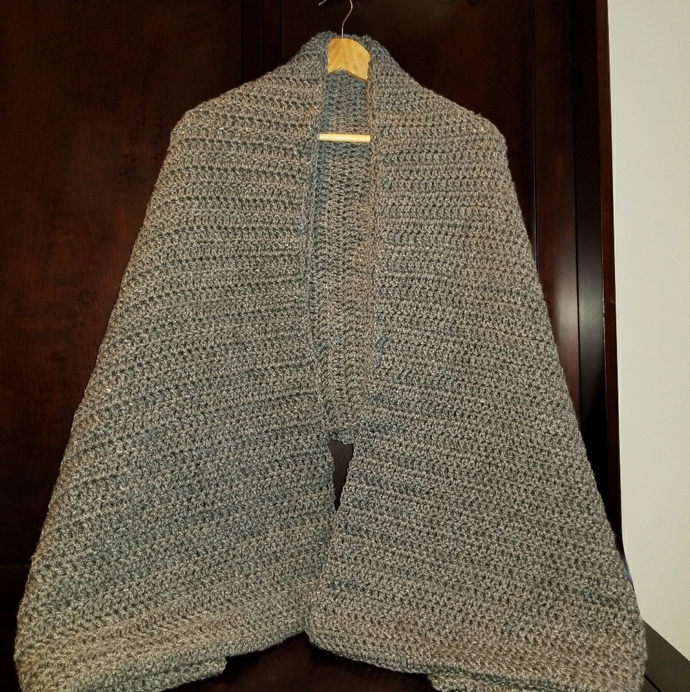 Oversized Grey Infinity Scarf - image 3